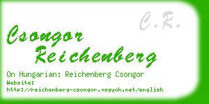 csongor reichenberg business card